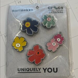 Marimekko Floral Crocs Charms in Vibrant Colors
